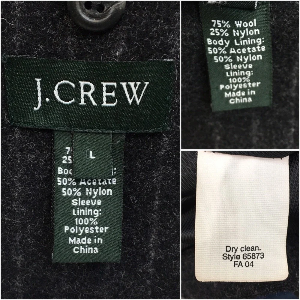 VINTAGE J CREW Mens Blazer Sport Coat Casual Jacket Size L (‎ 44R ) Wool Suit